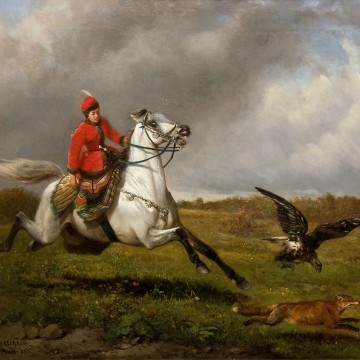 Николай Егорович СВЕРЧКОВ 1817 – 1898 СОКОЛИНАЯ ОХОТА. 1863 Холст, масло - 1 Николай Егорович СВЕРЧКОВ 1817 – 1898 СОКОЛИНАЯ ОХОТА. 1863 Холст, масло - фото - 1