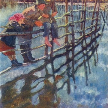 Н.П. Богданов-Бельский «Дети на изгороди» - 1 Н.П. Богданов-Бельский «Дети на изгороди» - фото - 1