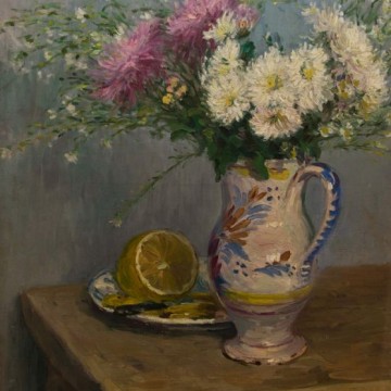 Антуан Вийяр (1867-1934) Натюрморт с астрами и лимоном - 1 Антуан Вийяр (1867-1934) Натюрморт с астрами и лимоном - фото - 1