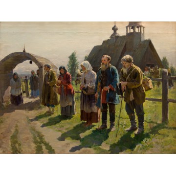 Сергей Арсеньевич Виноградов 1869 – 1939 Нищие у церковной ограды. 1899 - 1 Сергей Арсеньевич Виноградов 1869 – 1939 Нищие у церковной ограды. 1899 - фото - 1