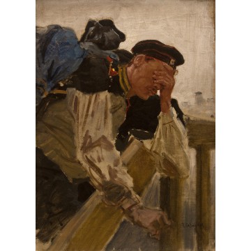 Константин Аполлонович Савицкий 1844 – 1905 Плачущий солдат. 1880-е Холст, масло - 1 Константин Аполлонович Савицкий 1844 – 1905 Плачущий солдат. 1880-е Холст, масло - фото - 1