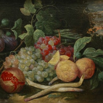 Франц Вернер Тамм (1658-1724) Натюрморт. Фрукты и спаржа - фото - 1