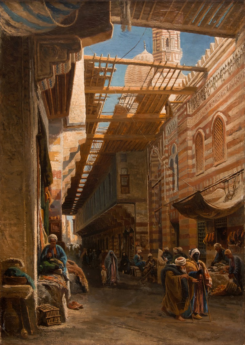 Николай Егорович Маковский 1842 – 1886 Улица в Каире. 1875 Холст, масло - фото - 1