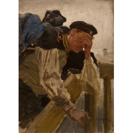 Константин Аполлонович Савицкий 1844 – 1905 Плачущий солдат. 1880-е Холст, масло - фото - 1